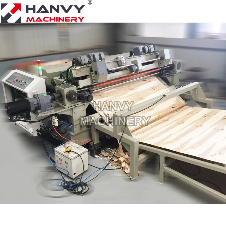 Hanvy fabricante linha de peeling de madeira, sem espaço, máquina de madeira plywood, economia de cola, planta, vácuo de alta velocidade cn; shn
