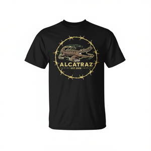 T-shirt unisex per adulti con stampa serigrafica Alligator Alcatraz Florida Everglades Prison, girocollo, manica corta - Product Image 2