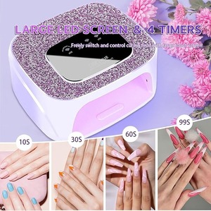 <b>Portable</b> 168W UV LED Nail Dryer with 4 Timer Modes 365/405nm Wavelengths Professional Use for Gel Nails at Home - Product Image 3