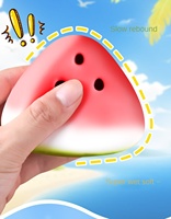 Schattig fruitvormig tiener stressverlichtend zacht PU ijs-skin watermeloen squishy speelgoed voor bureaudecoratie cadeau