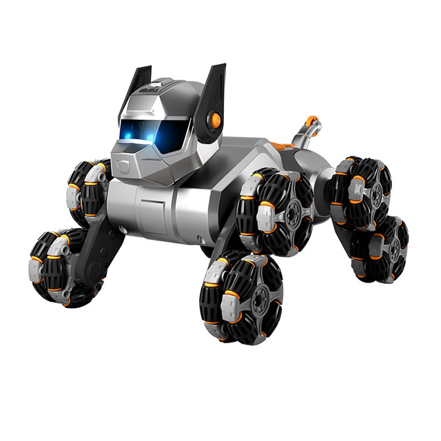 Customized Intelligent RC Robot Dog Toy Remote Control Mechanical Dog with Spray Light Music for Boys Educational Toy