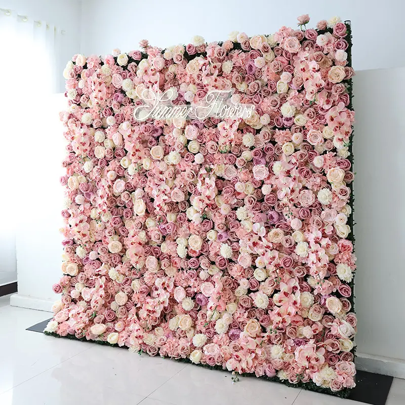 CB-360 Gifts decoration artificial flower wall background for event party decoration flower 3D wall