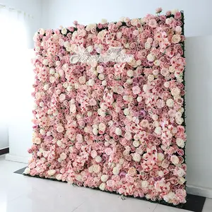 CB-360 Regalos y decoración fondo de pared de flores artificiales para evento Fiesta decoración flor pared 3D