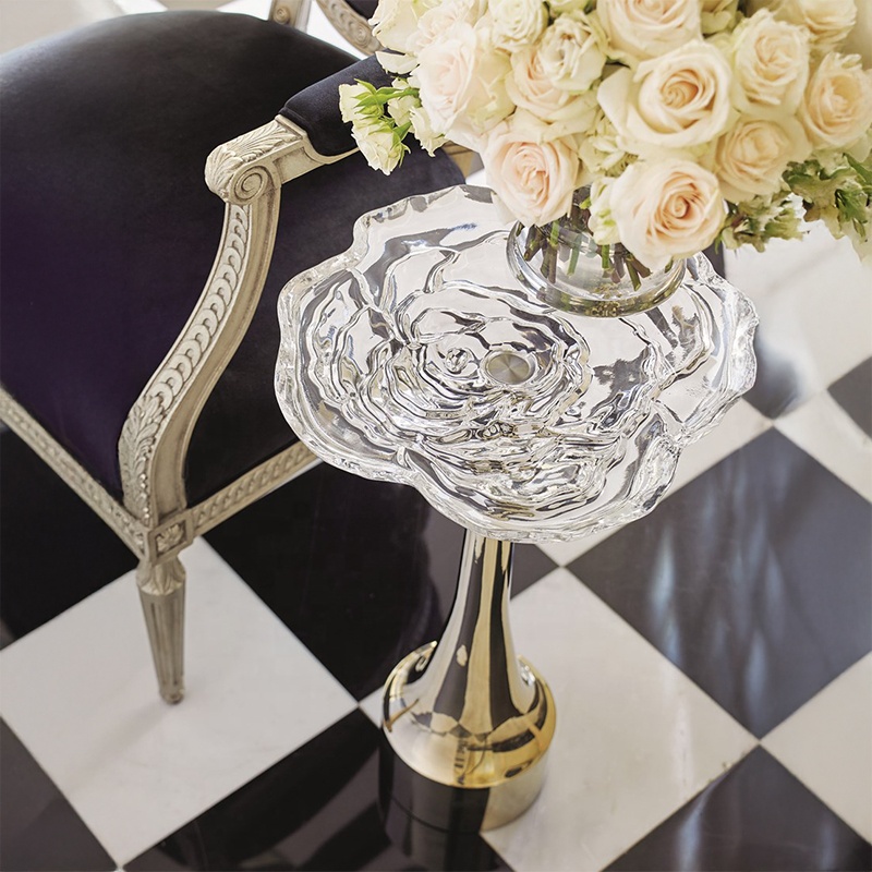 Modern Elegant Console Table With Rose Flower Crystal For Stylish Home Decor The Inbloom Accent Table