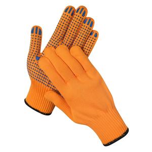 Guantes de poliéster lavables y reutilizables con puntos de PVC, puño elástico de punto sin costuras, guantes de agarre de poliéster para manipulación en almacén, Vietnam - Product Image 1