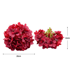 Dongchen Crafts <b>Artificial</b> <b>Hydrangea</b> Flower 20cm Diameter Silk Flower Wedding Home Decor Party Props - Product Image 5