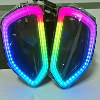 Reemplazo para Parrilla Delantera Dodge Charger Scat Pack Estilo Nariz de Cerdo con Luces LED Ahumadas DRL, Señales de Giro y Faros Antiniebla 2015-2019