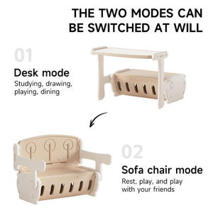 Pizarra de Dibujo Multifuncional de Plástico Blanco para Niños, Mesa de Escritura Plegable y Borrable para Jardín de Infancia y Uso Doméstico - Product Image 3