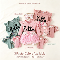 Ensemble de vêtements pour bébé fille nouveau-né avec logo personnalisé, body en tricot gaufré à lettres, jupe tutu en tulle, cadeau de naissance, 0-6 mois