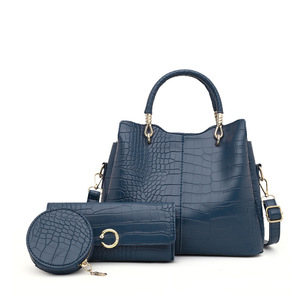 Borsa Donna 2026 Nuova Collezione Europea Vintage Moda <span class=keywords><strong>Coccodrillo</strong></span> 3 Pezzi con Sottoborsa Grande a Spalla e Tracolla - Product Image 3