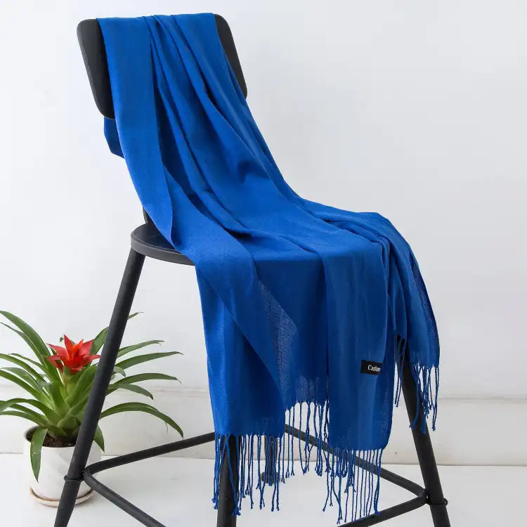 Shawl Long Plain Tassel pashmina Hijab Scarves Winter shawl Scarf soft cashmere viscose scarf for women