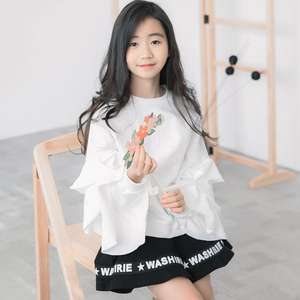 เสื้อผ้าเด็ก2016เคยสวมเสื้อบูติกสีขาวหลวมๆว่างเปล่า - Product Image 3