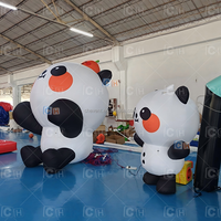 Modèle de panda gonflable géant mignon, mascotte de panda gonflable personnalisée pour centre commercial, parc, événement, publicité extérieure, décoration