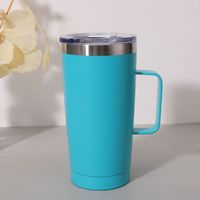 Mug de voyage isotherme en acier inoxydable 18/8 de 600 ml avec poignée portable et couvercle anti-fuite, personnalisable avec logo, vente en gros 2026 Emerit