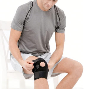 <b>Men</b> Women Patella Knee Support Brace <b>for</b> Gym Workout Sports Pain Relief Compression Sleeve Wrap Adjustable Patella Knee Support - Product Image 2