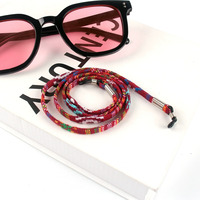 Chaîne de lunettes bohème durable, cordon de cou réglable, lanière anti-chute antidérapante pour lunettes de lecture, vente en gros