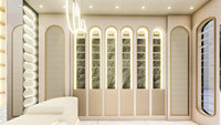 Vitrine de parfum en bois de style vintage personnalisé CIRI Présentoir de peinture en bois pour magasin de parfum nostalgique