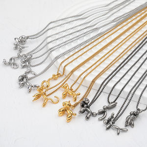 Colgante de acero inoxidable con diseño de Lobo, cadena con 12 signos del zodiaco, joyería China - Product Image 4