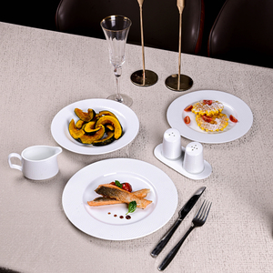 Bộ đồ ăn nhà bếp sành sứ mua bộ đồ ăn bằng gốm sang trọng trực tuyến Bộ đồ ăn bằng sứ đặt tấm gốm cho nhà hàng khách sạn - Product Image 1