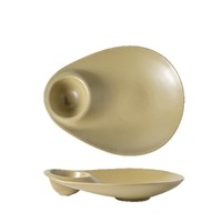 Assiette à dumplings en céramique rustique vintage personnalisée, avec compartiments, pour une personne, usage domestique, plateau à collations, assiette à bain de marinade