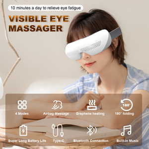 Fábrica Personalizado Dobrável Vibração Bluetooth Music <span class=keywords><strong>Eye</strong></span> <span class=keywords><strong>Massager</strong></span> Com Janela De Visão Terapia De Calor Airbag Massagem <span class=keywords><strong>Eye</strong></span> Aliviar - Product Image 2