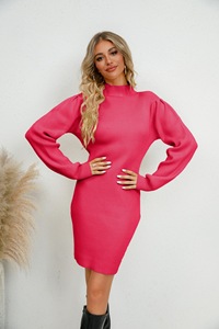 2023 Round Neck New Fashion Autumn Winter Paired Inside Knitted <strong>Dress</strong> - Product Image 3