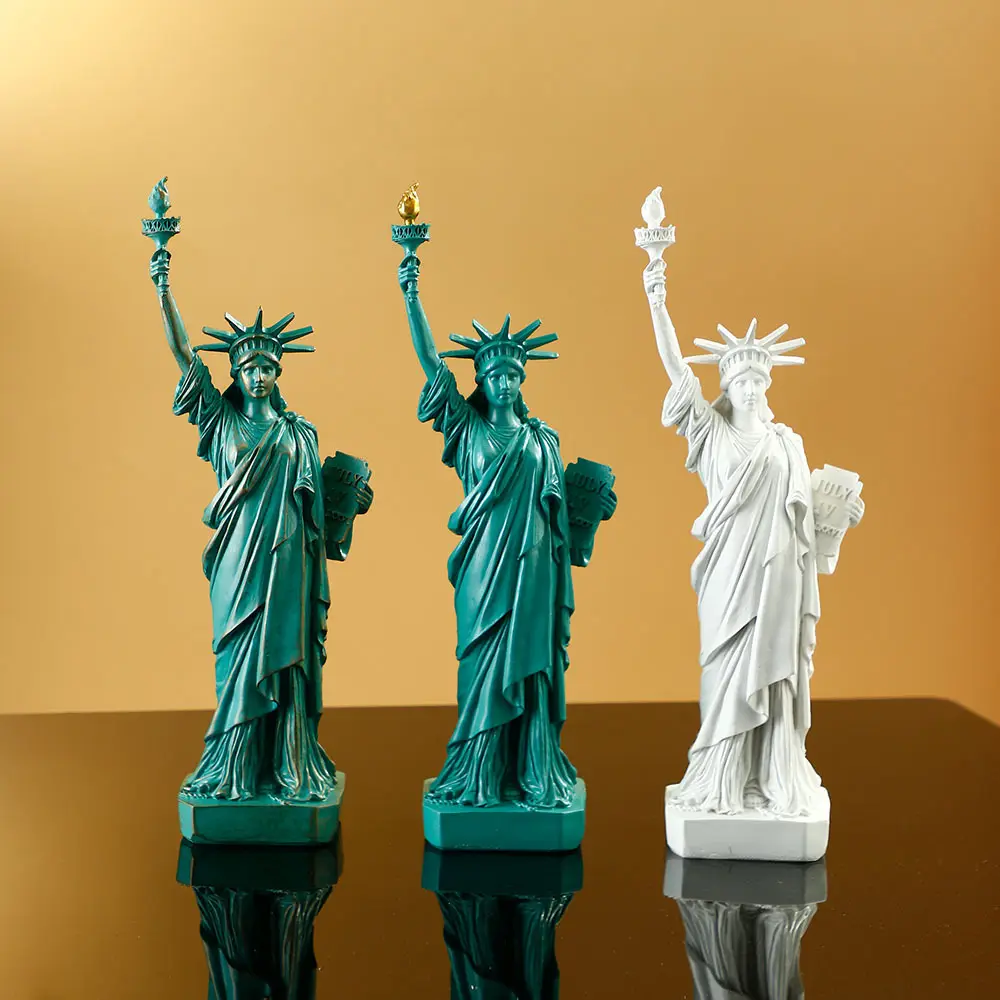Creative Home Decoration Crafts Statue of Liberty Model Decoration Living Room Office Wine Cabinet Resin Craft