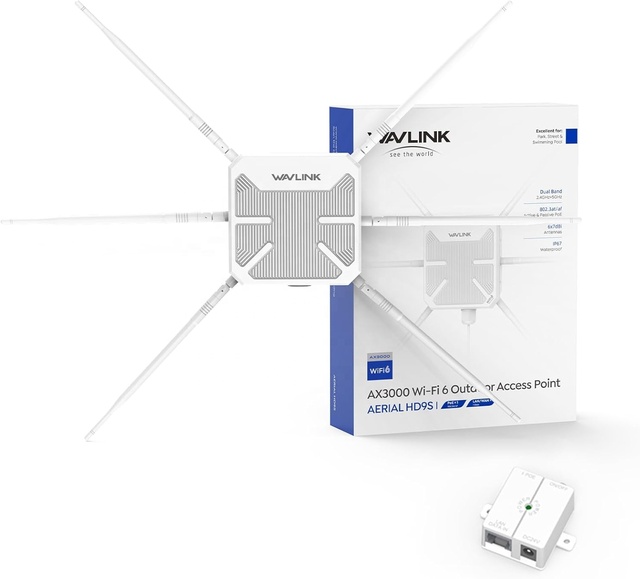 WAVLINK AX3000 Outdoor WiFi 6 Extender Starlink Compatible Mesh/AP/Repeater IP67 Long Range Gigabit Wireless Access Point