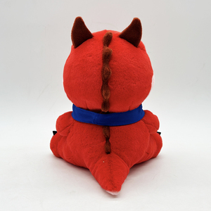 Peluche Personalizzato di Drago Diavolo Rosso con Collare Blu, Imbottito in Cotone PP, Merchandising di Giochi, Regalo di Compleanno per Bambini - Product Image 5
