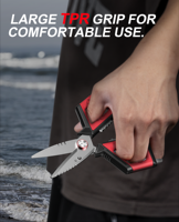 Tijeras de Pesca Multifuncionales de Acero Inoxidable de 16 cm, para Cortar Sedales Trenzados, Accesorios de Pesca con Color Personalizado