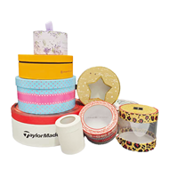 Boîte cadeau circulaire de luxe personnalisée brillante au laser et portable pour l'emballage rond des enfants pour les cadeaux de la Saint-Valentin