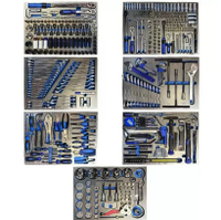 Chariot à outils métallique à 7 tiroirs, 526 pièces, ensemble complet d'outils à main pour atelier, garage, mécanicien, coffre à outils de réparation automobile avec roues