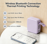 Imprimante thermique portable mini photo très vendue, sans fil, batterie 1200 mAh, résolution 203 dpi, compatible Android et iOS, stock disponible