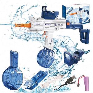 Pistolet à eau électrique pour adultes, pistolet à eau automatique et manuel, pistolet à eau lumineux, jouets d'été pour enfants, portée de 32 pieds - Product Image 5