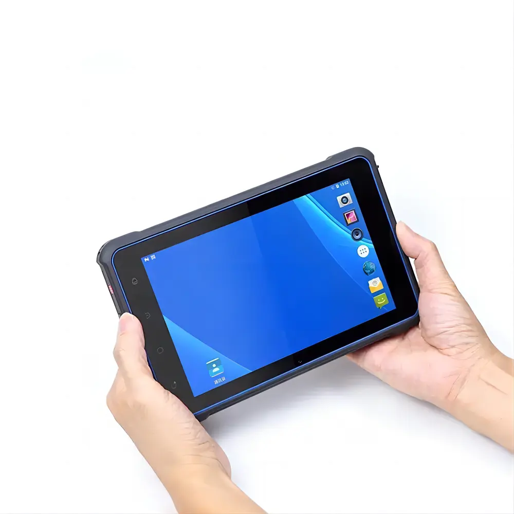 NFC 장거리 UHF RFID 리더기가 있는 8 인치 산업용 안드로이드 태블릿 PC 2D 바코드 스캐너 터치 스크린 WiFi-휴대용 러그