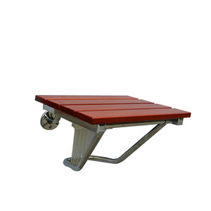Coussin de bain en forme de cœur, tabouret de douche pliant en bois massif, siège de sécurité mural pour salle de bain pour personnes âgées, 380x338x290mm - Product Image 4