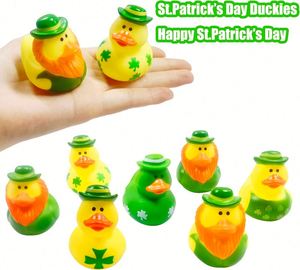 Rubber Ducks,Baby Showers Accessories,Mini 2.16" Duckies <b>Bath</b> Toys for Kids St. Patrick's Day Party Favors - Product Image 5