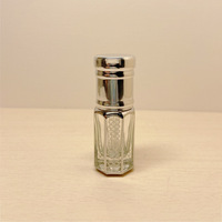 Botol Attar Oktagonal Kosong 3 ml 6 ml 12 ml dengan Tongkat Kaca, Botol Roll-on Minyak Pijat Kaca Kecil Baru
