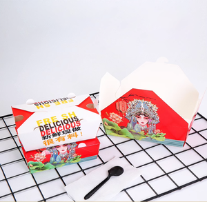 Contenedores de comida para llevar, papel marrón Kraft para microondas para llevar, fiambrera de papel resistente a la grasa, caja de cartón para llevar - Product Image 1