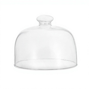 Bocal d'affichage en verre Porte-gâteau en forme de dôme en verre-Présentoir à gâteau en forme de dôme Cloche étanche pour dessert - Product Image 1