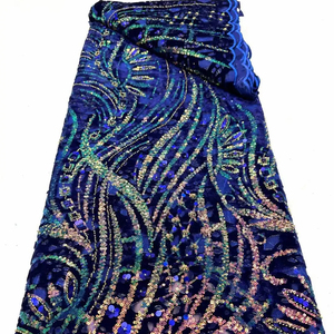 Velvet Sequin <strong>Lace</strong> <strong>Fabric</strong> <strong>Heavy</strong> Beads Sequins Luxury Bridal <strong>Lace</strong> <strong>Fabric</strong> for Dress - Product Image 1