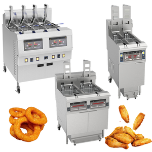 Freidora de cocina profunda para pollo a presión de gas automática Industrial, máquina comercial de gas - Product Image 3
