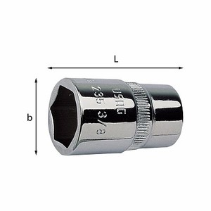 ประแจกระบอกและอุปกรณ์เสริม, ประแจกระบอกขนาด 3/8 นิ้ว, Usag 235 3/8 E - Product Image 1