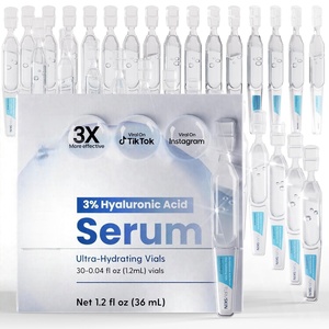 Siero all'Acido Ialuronico Idratante in Fiala, Booster per Pelle Luminosa, Anti-Età - Idratazione 24 Ore - Riparazione della Pelle del Viso - Product Image 1