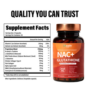 Cápsulas de Glutatión, Vitamina C y Colágeno para Blanquear la Piel, Unificar el Tono de la Piel, Suplementos de NAC, Marca Privada, Fábrica Certificada GMP ISO - Product Image 2
