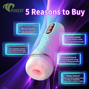 Masturbador Masculino TT-Forest, Copa de Avión, Juguete Simulador Enchufable, <span class=keywords><strong>Clipa</strong></span> de Succión de Doble Vía, Molde Invertido de Vagina, Ano y Nalgas - Product Image 3