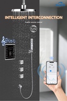 Fabricant OEM ODM – Ensemble de douche thermostatique WiFi avec application, 6 sorties d'eau, protection contre la surchauffe, vanne de douche et contrôleur de douche