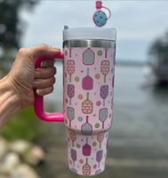 Tasse de voyage isotherme personnalisée en acier inoxydable de 40 oz pour les amateurs de pickleball, écologique et grande capacité