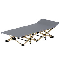 Lit pliant de bureau en métal - Lit de camping et de plage - Lit d'extérieur au design minimaliste moderne