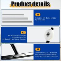 JH-Mech Teppichschutzrollen-Spenderwerkzeug, kompatibel mit 27 Zoll, 36 Zoll, 48 Zoll breiten Rollen, Metall-Teppichfolien-Applikator